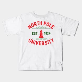 North Pole University Kids T-Shirt